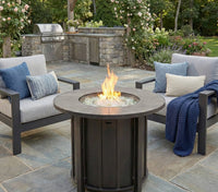 Wideburn Aspen 30” Fire Pit Table – Wood Grain Outdoor Gas Fireplace