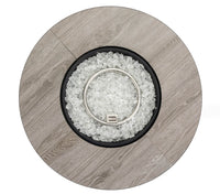 Wideburn Aspen 30” Fire Pit Table – Wood Grain Outdoor Gas Fireplace