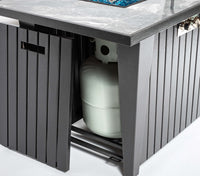 Wideburn Austin 42” Marble Fire Table – 50,000 BTU Outdoor Gas Fireplace
