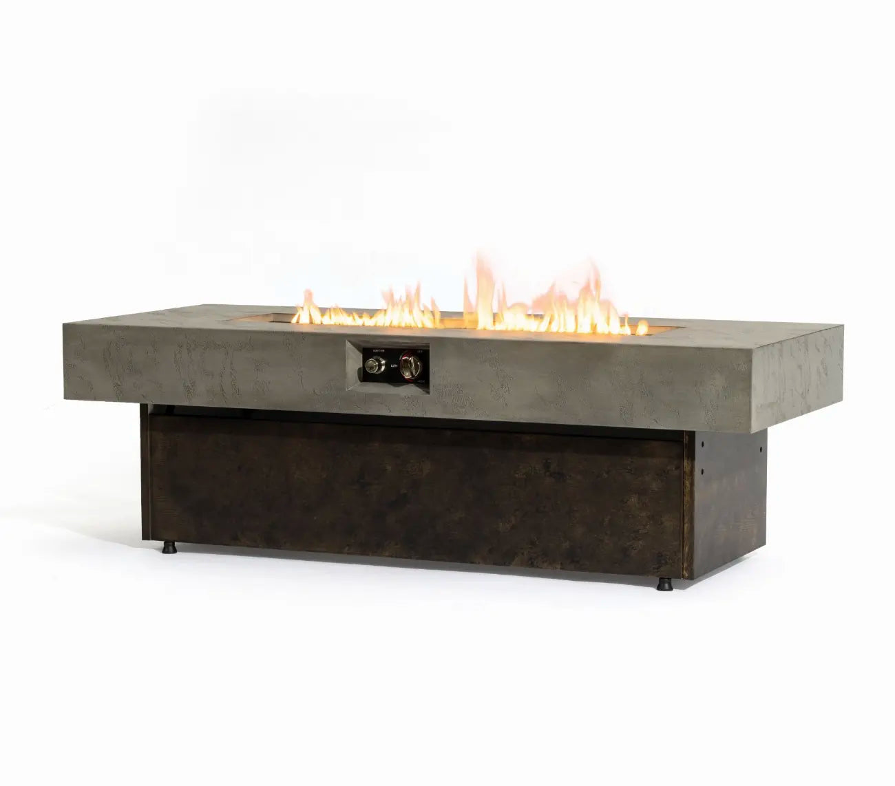 Wideburn Atlas 55” Architectural Fire Table – 50,000 BTU Outdoor Gas Fireplace