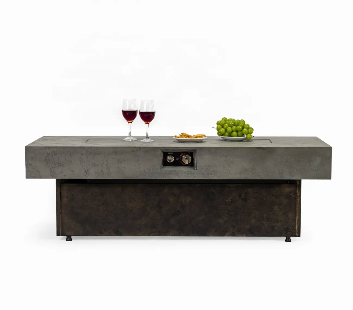 Wideburn Atlas 55” Architectural Fire Table – 50,000 BTU Outdoor Gas Fireplace