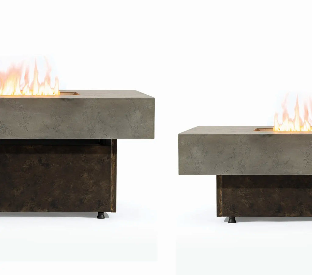 Wideburn Atlas 55” Architectural Fire Table – 50,000 BTU Outdoor Gas Fireplace