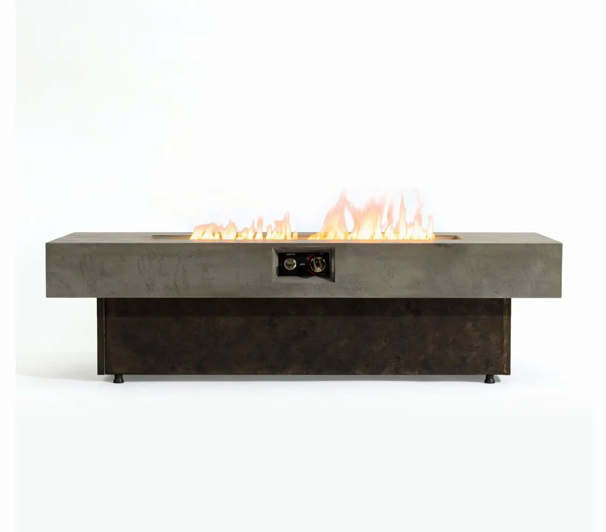 Wideburn Atlas 55” Architectural Fire Table – 50,000 BTU Outdoor Gas Fireplace