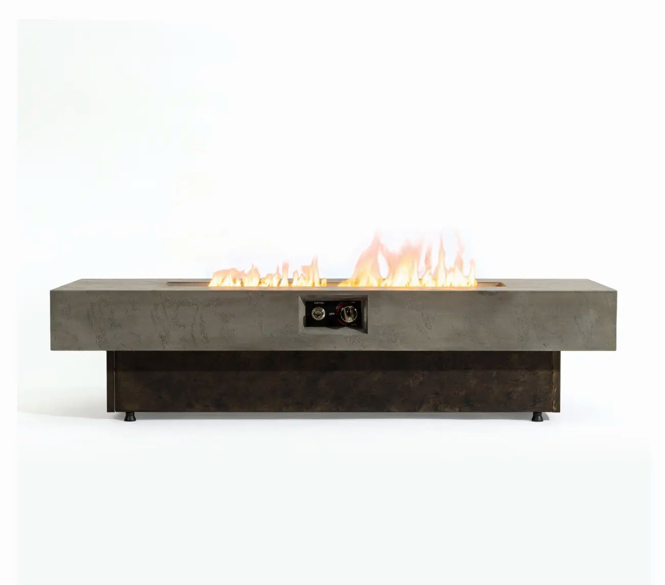 Wideburn Atlas 55” Architectural Fire Table – 50,000 BTU Outdoor Gas Fireplace