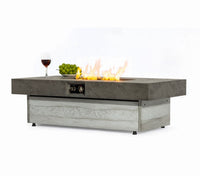 Wideburn Nova 48” Concrete Fire Table – Modern Outdoor Gas Fireplace