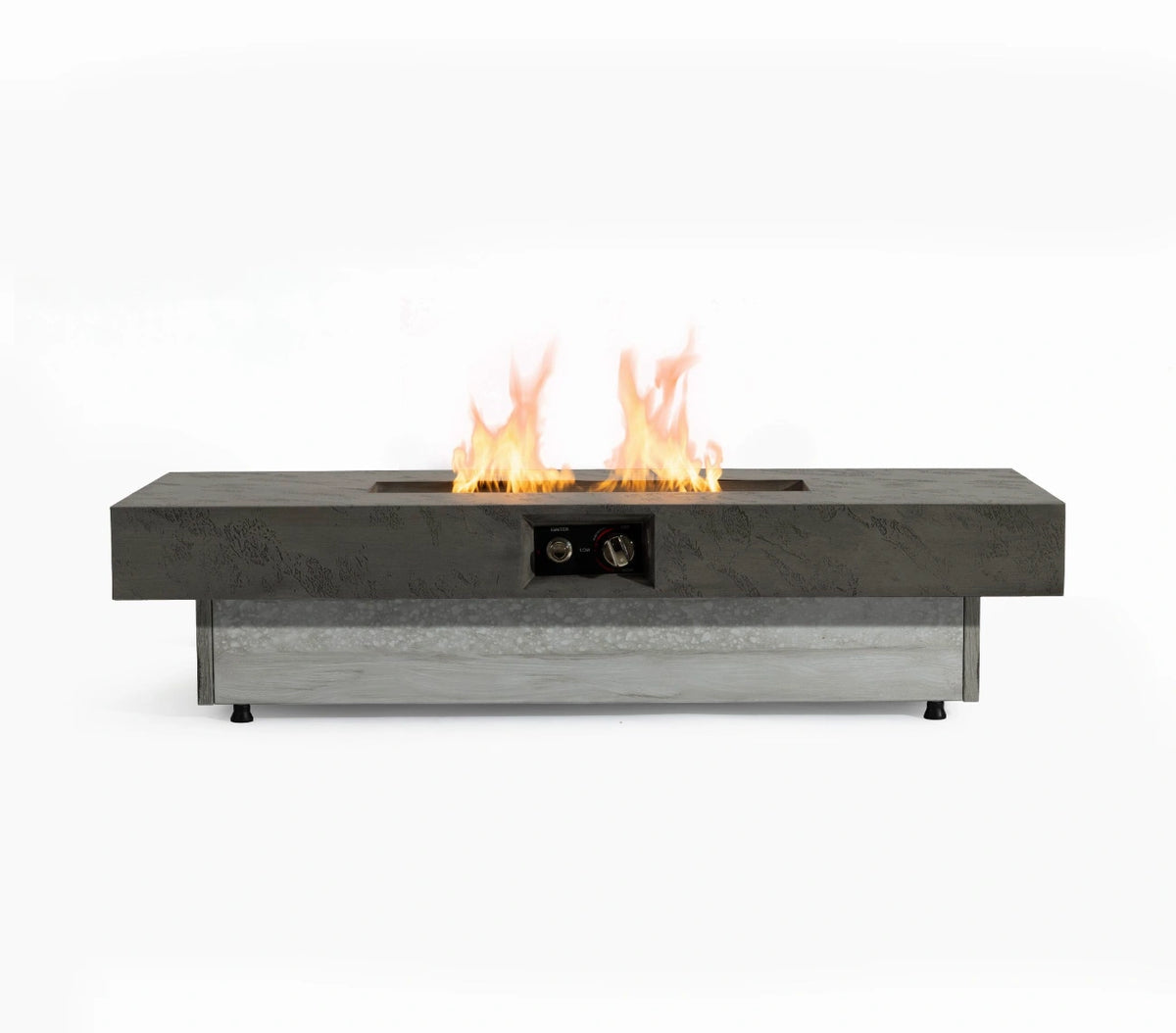 Wideburn Nova 48” Concrete Fire Table – Modern Outdoor Gas Fireplace