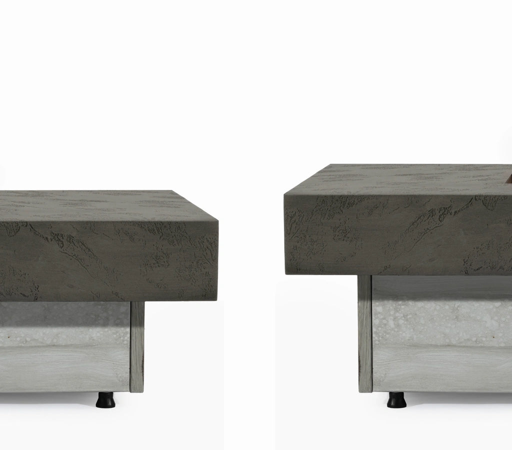 Wideburn Nova 48” Concrete Fire Table – Modern Outdoor Gas Fireplace