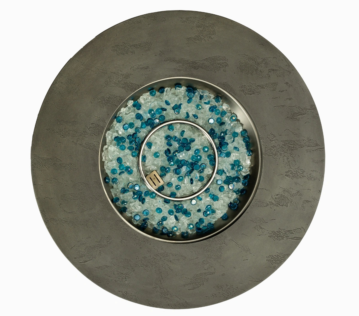 Wideburn Siena 33” Round Concrete Fire Pit – Luxury Outdoor Gas Fireplace