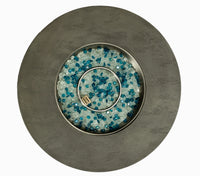 Wideburn Siena 33” Round Concrete Fire Pit – Luxury Outdoor Gas Fireplace