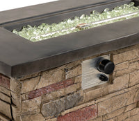 Wideburn Sierra 42” Stone Fire Table – Outdoor Gas Fireplace 50,000 BTU