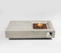 Wideburn Monaco 60” Concrete Fire Table – Luxury Outdoor Gas Fireplace 50,000 BTU