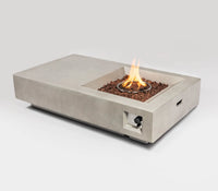 Wideburn Monaco 60” Concrete Fire Table – Luxury Outdoor Gas Fireplace 50,000 BTU