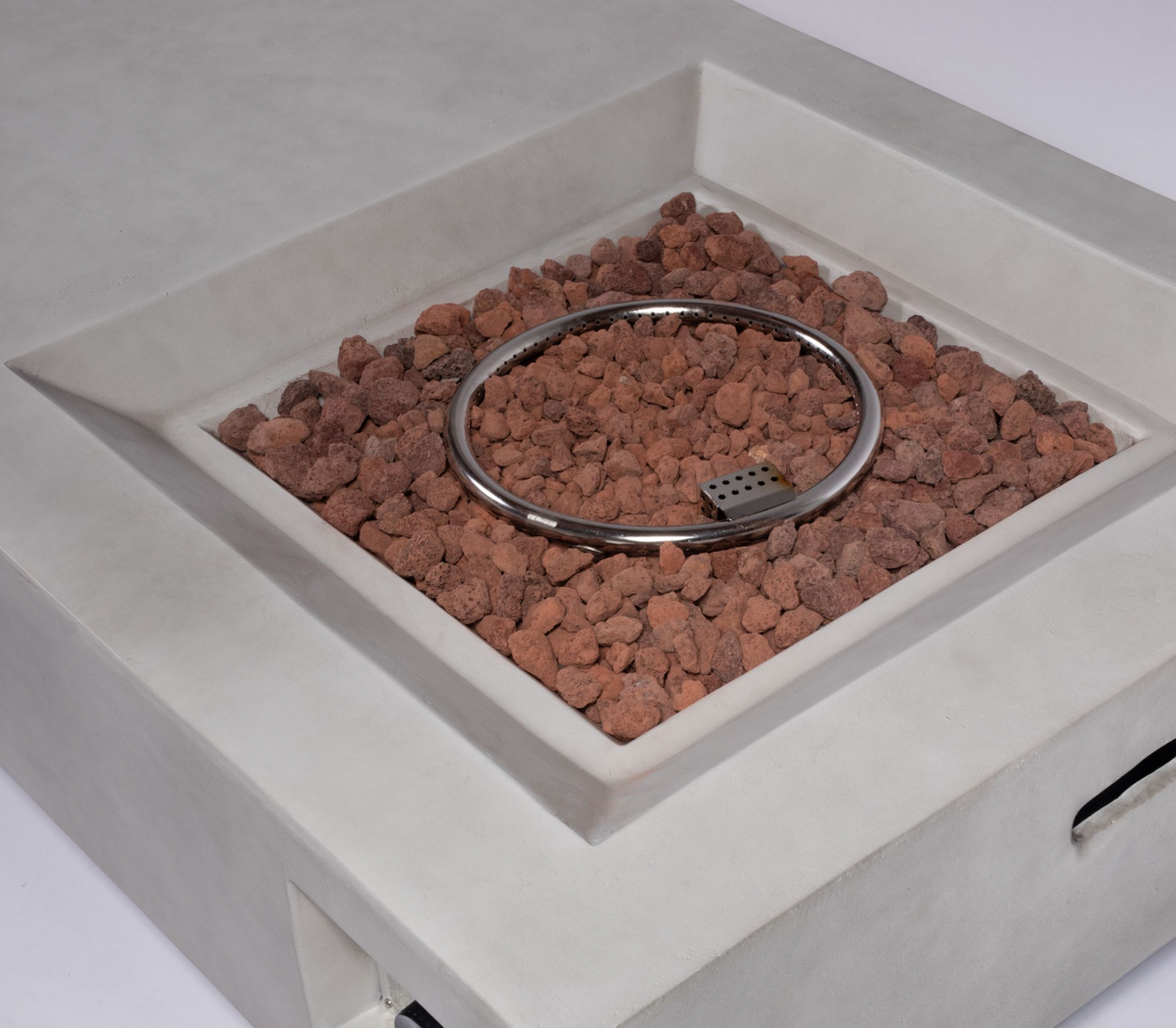Wideburn Monaco 60” Concrete Fire Table – Luxury Outdoor Gas Fireplace 50,000 BTU