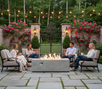 Wideburn Everest 70” Concrete Fire Table – Luxury Outdoor Gas Fireplace 60,000 BTU