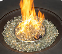 Wideburn Sonoma 36” Round Stone Fire Pit – Outdoor Gas Fireplace 50,000 BTU