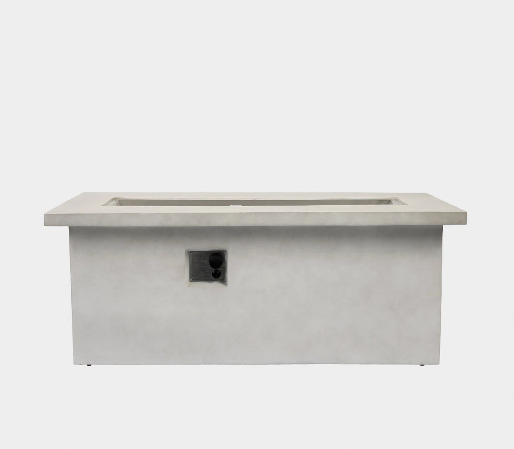 Wideburn Avalon 60” Concrete Fire Table – 65,000 BTU Luxury Outdoor Gas Fireplace